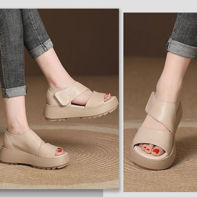 😍SANDALIAS FRANCIA retro con suela gruesa y velcro para mujer| ORTOPEDICA😍