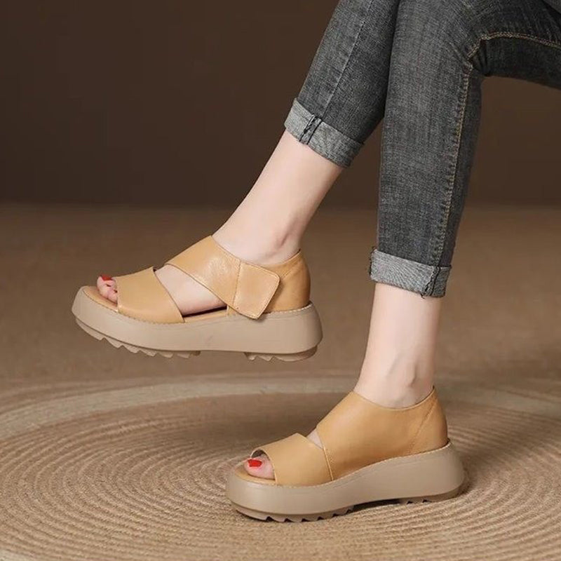 😍SANDALIAS FRANCIA retro con suela gruesa y velcro para mujer| ORTOPEDICA😍