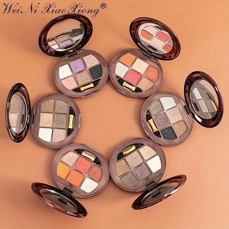 ✨Paleta de sombras de ojos|Shimmer shadow palette de 6 colores🤩