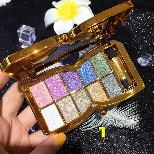 ✨Paleta de sombras de ojos|Sparkle Shimmer de 10 colores🤩